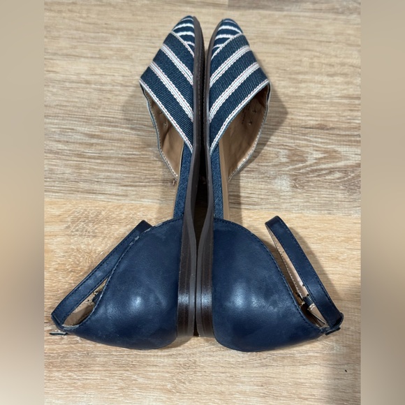 NEW TOMMY HILFILGIER NANCEE D'ORSAY STRIPED CANVAS FLATS SIZE 7.5 - Picture 8 of 13